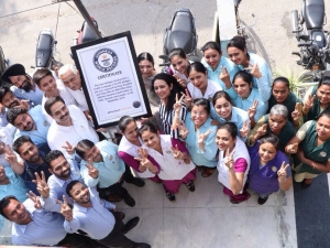 Team Rana hospital celebrating entry into Guiness book of records