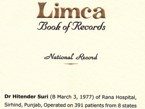 Rana Hospital enters into Limca Book of Records